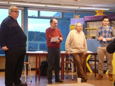 Yochanan Afek, Luc Palmans, Marcel van Herck en Twan Burg
